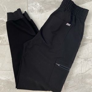 FIGS BLACK HIGH WAISTED ZAMORA JOGGERS